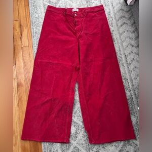 Sailor Pant Wide-Leg Corduroy in Red